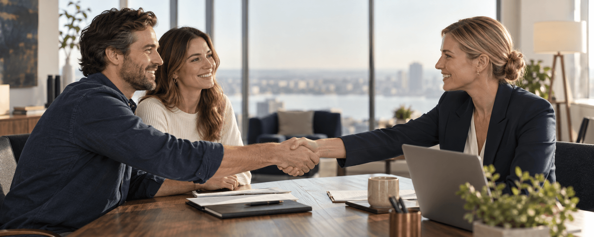 Illustrative scene of business owners meeting an accounting professional